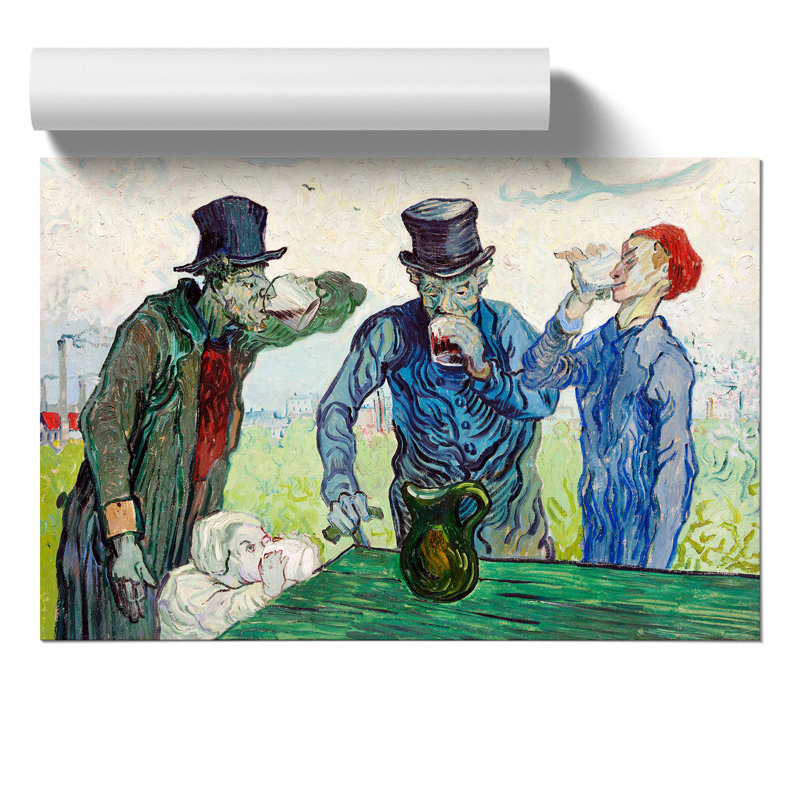 The Drinkers After Daumier by Vincent van Gogh - Frameless Print, 30cm H x 42cm W x 0.1cm D