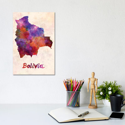 Bolivia In Watercolor by Paul Rommer - Wrapped Canvas Painting