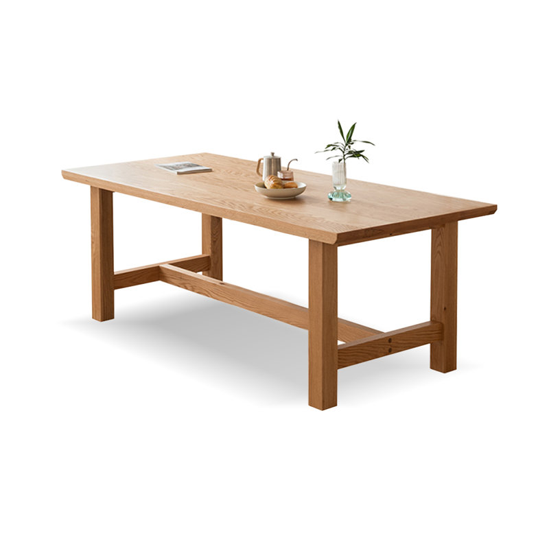 Burlywood Rectangular Solid Wood Butterfly Leaf  Dining Table, 29.53"H x 70.87"L x 35.43"W
