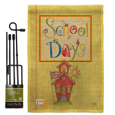 Double Sided 18.5'' H x 13'' W Polyester Flag Set