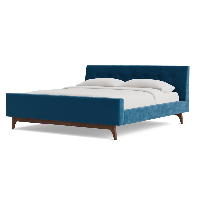 Tyler Bed, Performance Velvet - Denim, California King