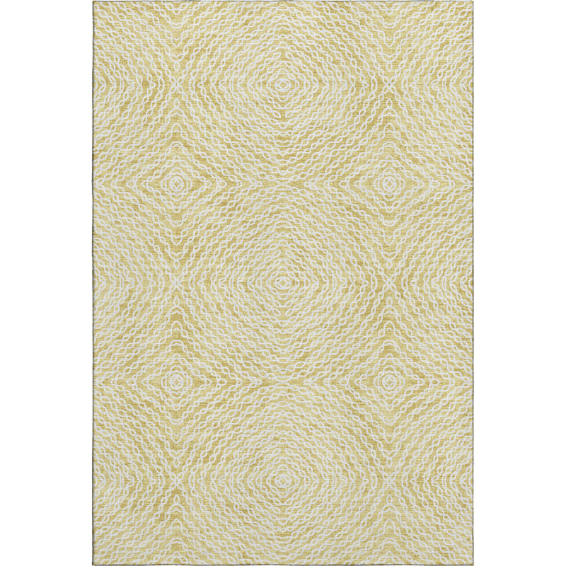 Premium Machine Washable Mayfield AMF74 Geometric Rug, Gilded, 9' x 12'