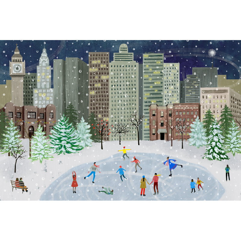 Christmas In The City Collection A by Grace Popp - Wrapped Canvas Painting, 51cm H x 76cm W  