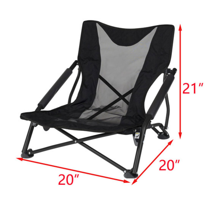 Chaise de plage Adelfo, Noir