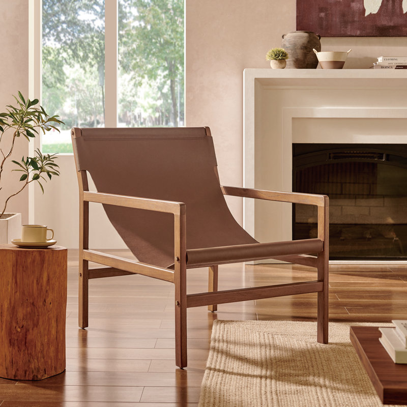 Fauteuil en cuir Sonora, Nutmeg Brown