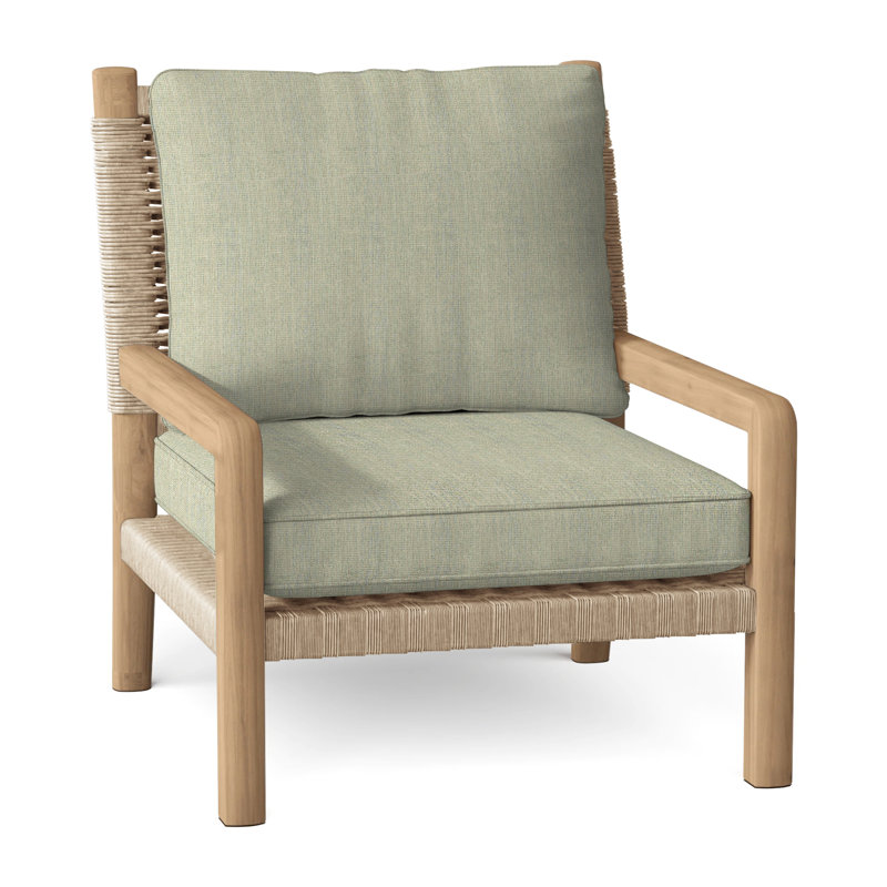 Hudson Outdoor Lounge Chair, Hudson Natural Cord, Batik Navy
