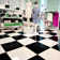 12" x 12" Polished Checkered Pattern Floor and Wall Tiles