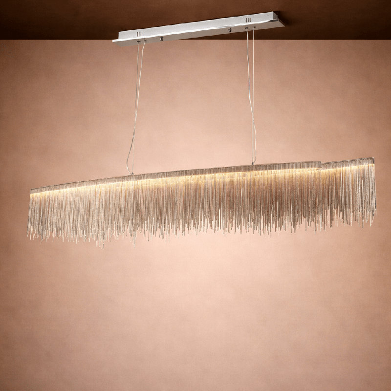 Lustre linéaire Frange Noir