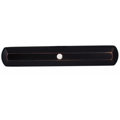 Narrow Rounded Rectangle Cabinet Knob Backplate