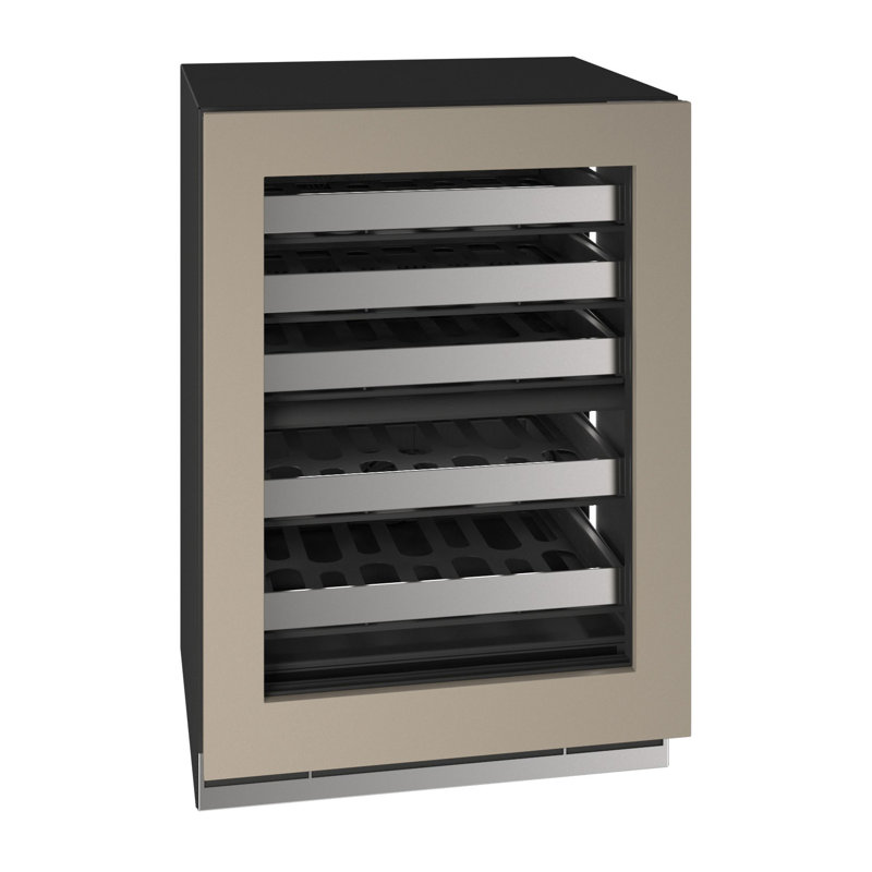 U-Line 24"W. Home 4.9 Cu.Ft. Dual-Zone Wine Refrigerator - Panel Ready, Panel Ready Glass Frame