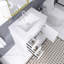 Meuble-lavabo autoportant 30 po blanc avec lavabo intégré en céramique blanche
