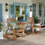 Ensemble 2 pièces de chaises berçantes de patio avec siège et dossier en rotin d'osier-1860150661