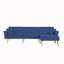 Canapé-lit modulaire réversible en velours Modern-112294770