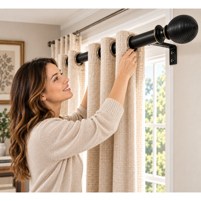 Black Curtain Rods for Windows