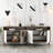 Modern Console Table with Wall-Mount Option, Walnut & White Finish, 70.9 x 30.7 x 13.8 inches | 100% Melamine Coated Particle Board, 0.7 inches Thick | Geometric Design, Multiple Shelves for Storage & Display-449624812-449624818-449624820