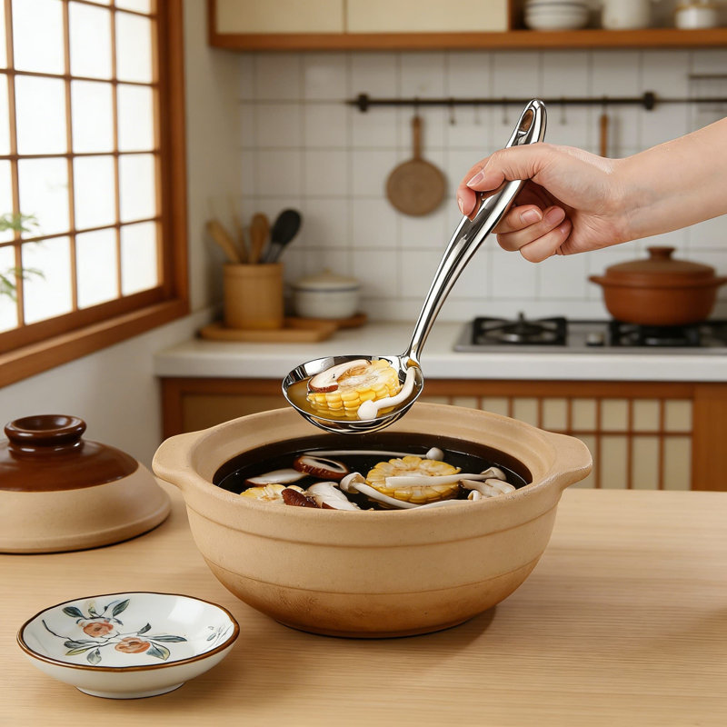 Ensemble d'ustensiles de cuisine 9 pièces en acier inoxydable de qualité professionnelle en acier inoxydable 18/10, fabrication monobloc forgée avec poli miroir, comprend une cuillère solide, une cuillère rainurée, une spatule, une louche, une écumoire, une fourchette, une cuillère à spaghetti et un Turner