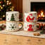 Ensemble de 4 tasses de Noël en céramique ALOFMO (30 cl), service à café festif pour 4 personnes