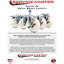 Ensemble de roulettes extensibles pivotantes en nylon 1-1 / 2 pouces avec frein SCC