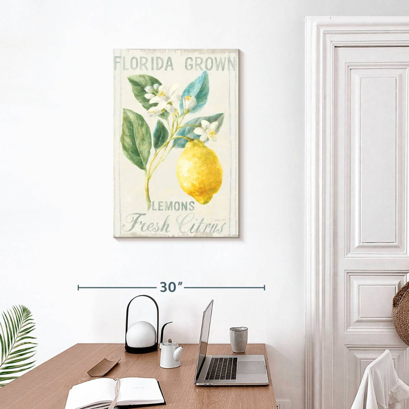 Kema Floursack Lemon I Wall Sign, 30" H x 20" W