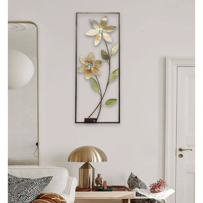 Modern style ironwork flower wall decoration