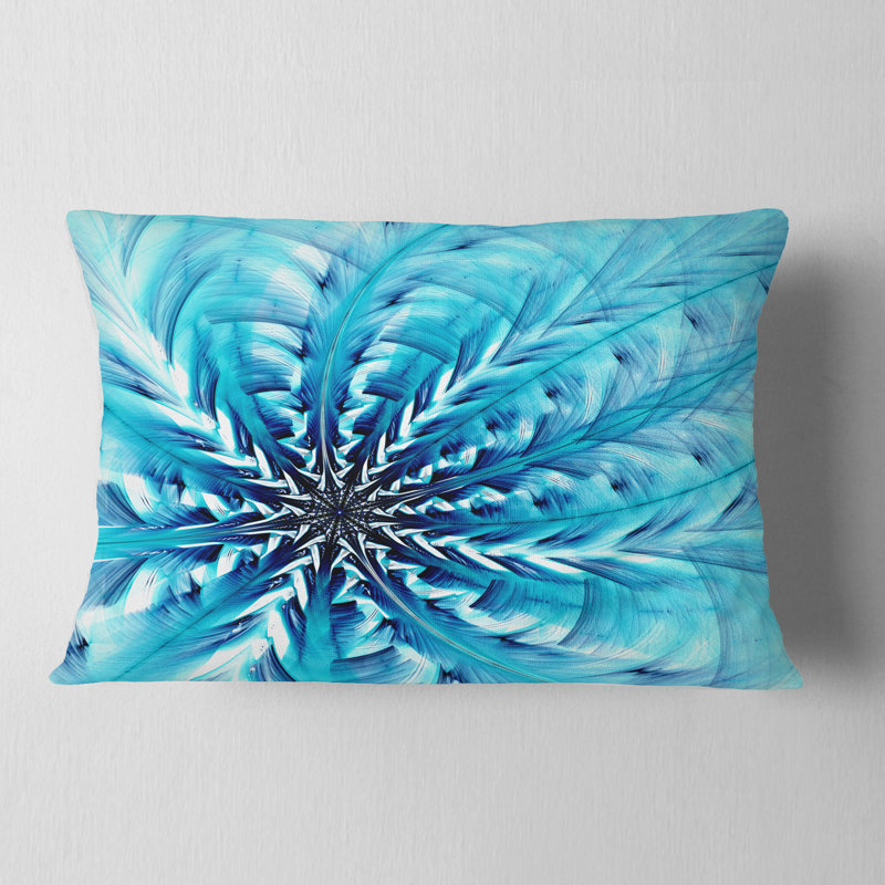  Coussin lombaire abstrait à motif floral fractal