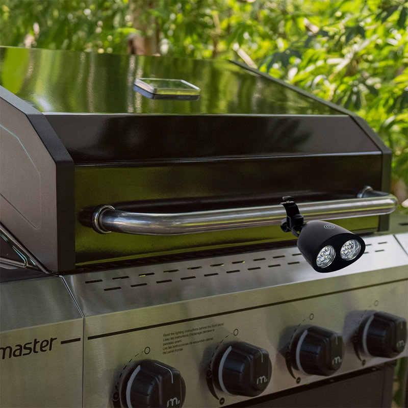 Compact Black Aluminum LED Grill Light