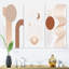 Boho, ensemble de 3 pièces d'art moderne abstrait Mid-Century-215246298