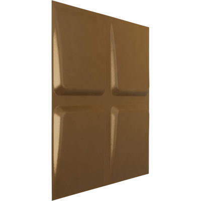 L 19 5/8 po x H 19 5/8 po Galveston Panneau mural décoratif EnduraWall 3D, ruée vers l'or métallique (couvre 2,67 pieds carrés)