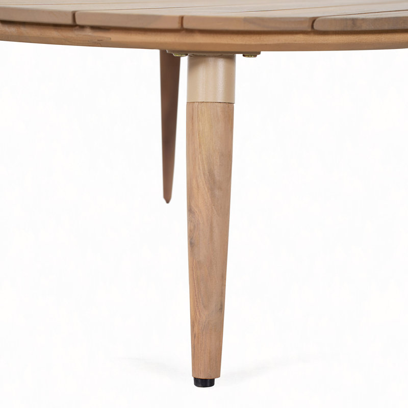 Outdoor Patio Round Acacia Wood Coffee Table