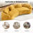 109.45" Curved Boneless Sectional Sofa, No Assembly For Multiple Scenarios-893999234