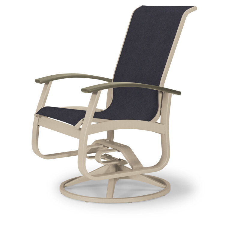 Belle Isle Outdoor Dining Armchair, Black 5D Sunbrella®, Beachwood P40, Textured Beachwood