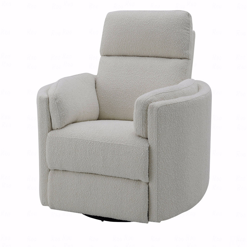 Boucle Glider With Recliner Function With Swivel