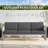 Ezell 3-Seat Outdoor Sofa, Weatherproof PE Rattan & Thick Cushions For Patio, Garden-1998231949