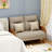46.5" Upholstered Loveseat Sofa With Rattan Arms-1438480649