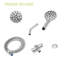 Pomme de douche double multifonction - Système de douche avec pomme de douche à pluie de 4,7 po, douche à main 8 fonctions-114230340