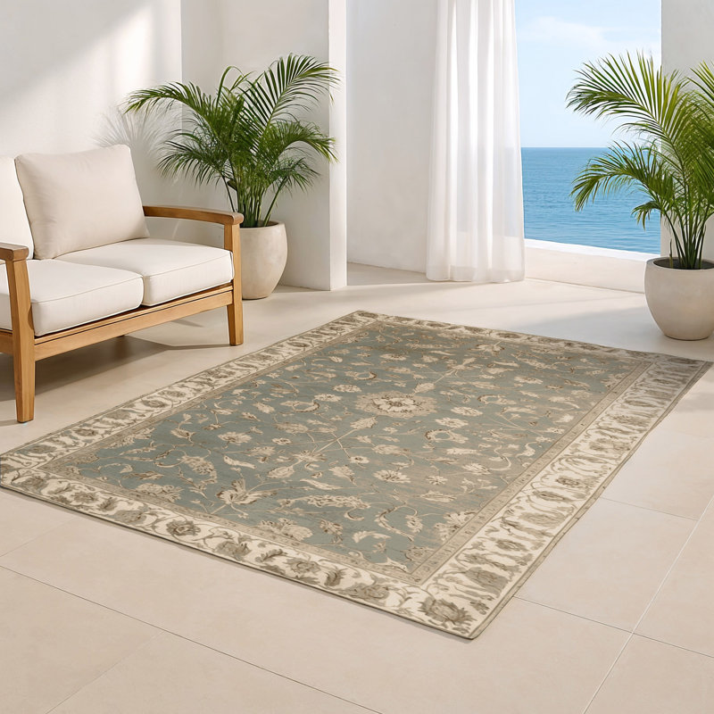 Tapis gris d'intérieur et d'extérieur Tabriz, Rectangulaire 2 pi x 3 pi