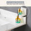 Comptoir de meuble-lavabo en marbre 31 po, comptoir blanc avec trous de robinet pré-percés, comptoir de salle de bain avec lavabo central rectangulaire encastré et dosseret de 4 po de hauteur, Bianco Carrara Venato-108674939
