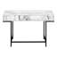 Bureau d'ordinateur, bureau personnel, ordinateur portable, tiroirs de rangement, L 48 po, travail, stratifié aspect marbre, métal noir, contemporain, moderne-945309188