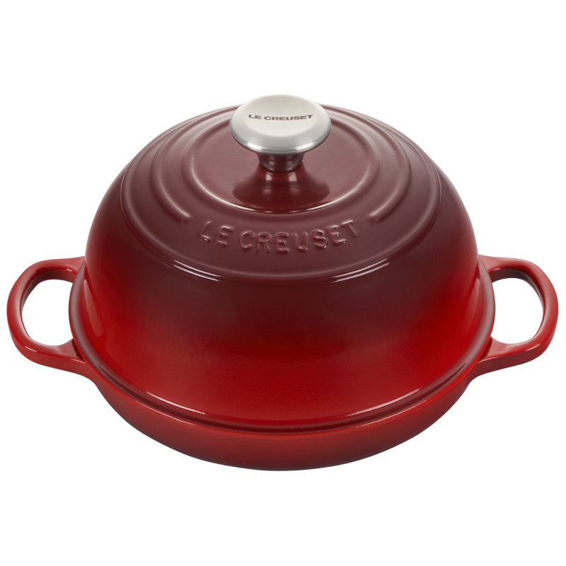 Le Creuset Signature Enameled Cast Iron 1.75 Qt. Bread Oven with Lid, Cerise