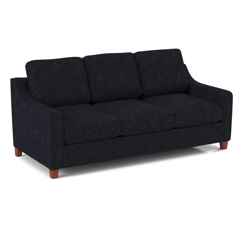 Clark 82" Square Arm Sofa with Reversible Cushions, BM Cherry, Herring Cove Aquamarine