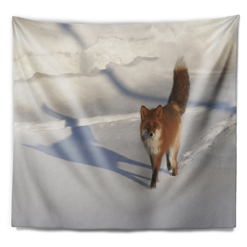 Tapisserie pour chat hiver avec empreintes, H 32 po x l 39 po