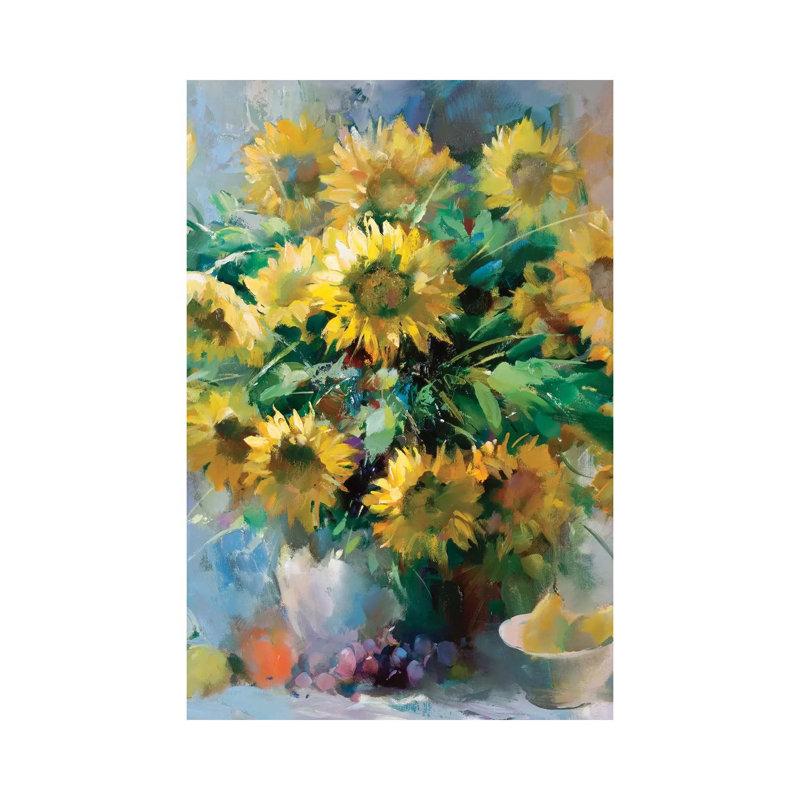 Sunflowers by Willem Haenraets - Wrapped Canvas Print, 101.6 cm H x 66.04 cm W x 1.91 cm D