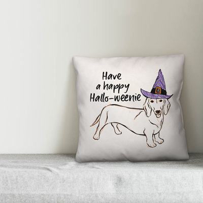  'Have a Happy Hallo-Weenie' Throw Pillow