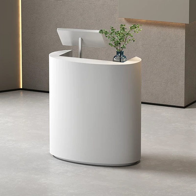 Contemporary Rectangular Manufactured Wood Reception Desk