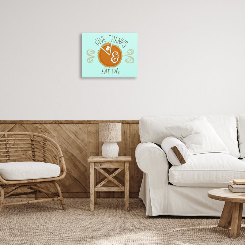 «Donner grâce, manger, tarte, toile», conception par Mandy Ford Art + Illustration, H 16 po x l 20 po