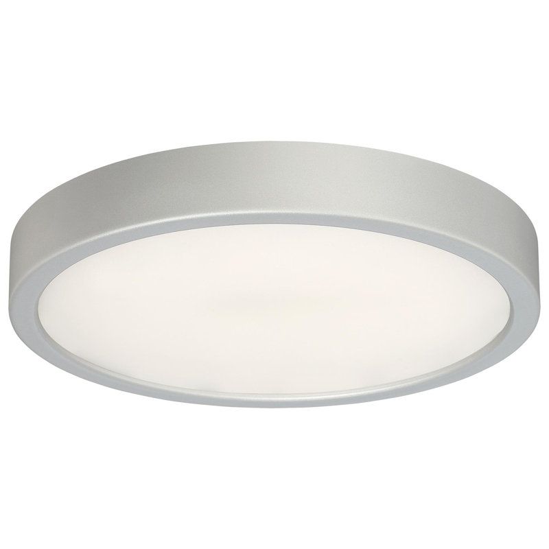 Hilmar Glass LED Flush Mount, Silver, 2.25" H x 10" W x 10" D