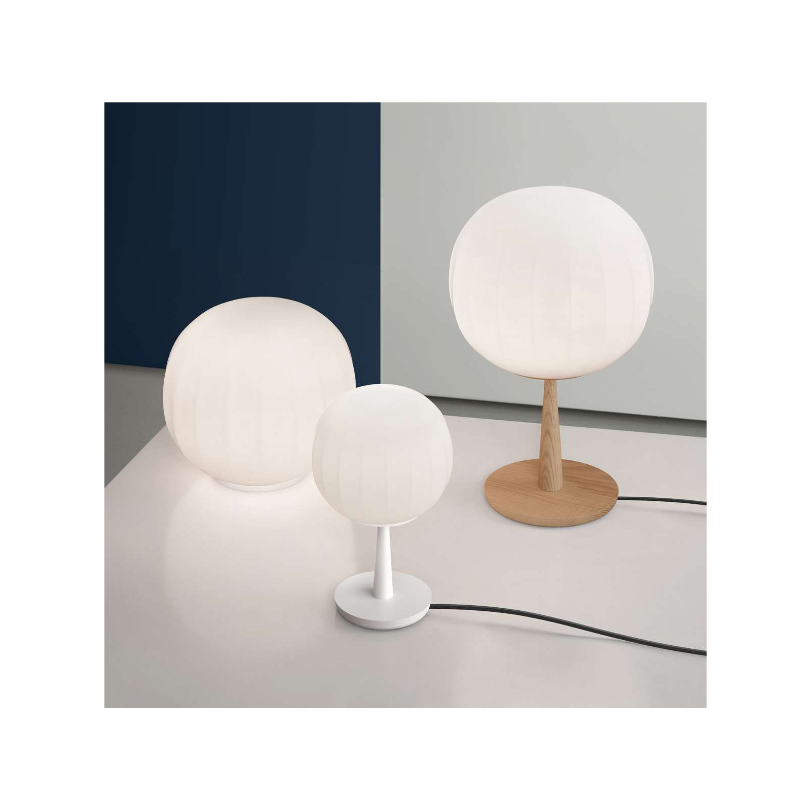 Lita Stemless Table Lamp, White, 6.3" H x 7" W x 7" D