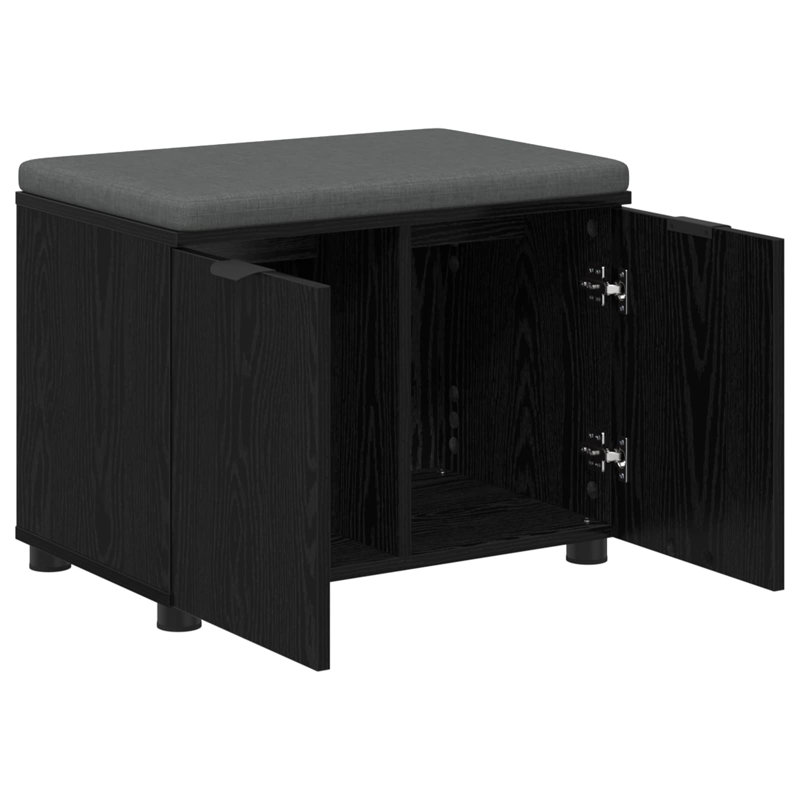 Storage Bench, Black Oak, 46cm H x 60cm W x 38cm D