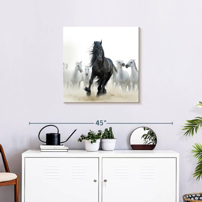 Crowle Black Among White Horses