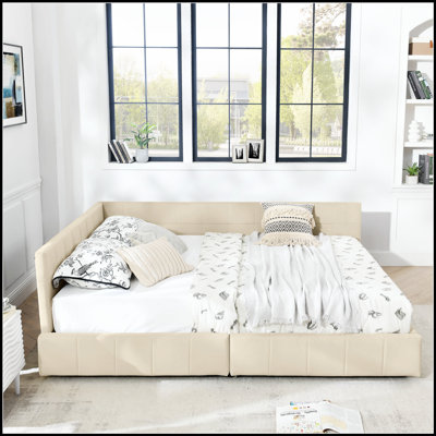 Structure de lit confortable rembourrée en velours avec rangement, canapé-lit convertible pour chambres à coucher et salons modernes